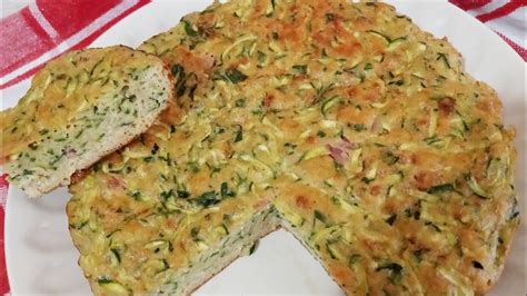 Frittata In Forno Con Zucchine Alta E Soffice Youtube