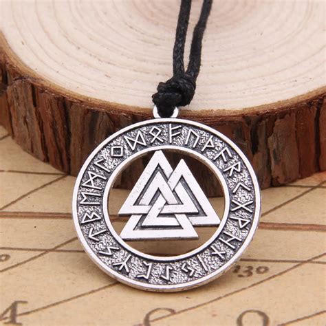 Viking odin rune amulet pendant Men necklace Scandinavian-in Pendant Necklaces from Jewelry ...