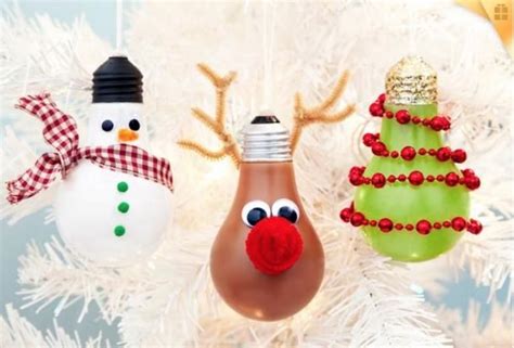 Diy Light Bulbs Christmas Tree Ornaments Easy Craft Ideas For You