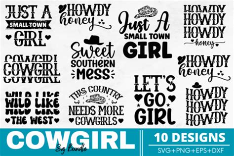 Cow Girl Svg Bundle Western Svg Design Graphic By Craftsvg · Creative