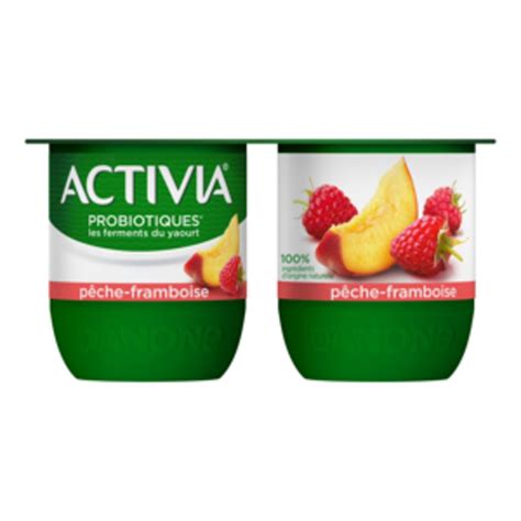 Activia Probiotiques Yaourts Au Bifidus P Che Framboise X G Pas