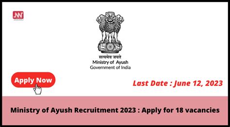 Ministry Of Ayush Recruitment 2023 Apply For 18 Vacancies