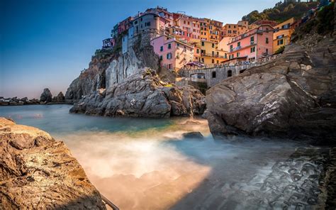 Wallpaper Sunlight Landscape Sea City Italy Bay Rock Nature