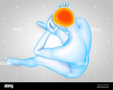 Skull Pain Headaches Neurons Synapses Neural Network Brain