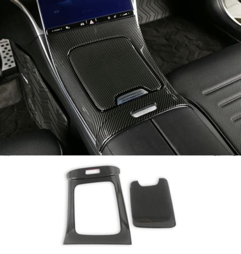 ABS Carbon Fiber Center Console Panel Cover Trim For Benz C Class W206