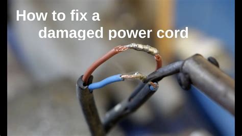 How To Repair A Damaged Power Cord Electrical Wire YouTube