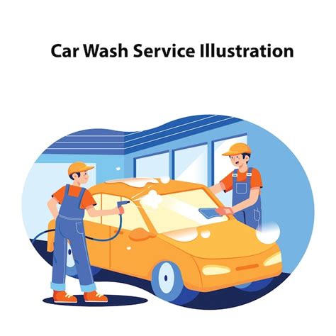 Ilustraci N De Servicio De Lavado De Autos Vector Premium