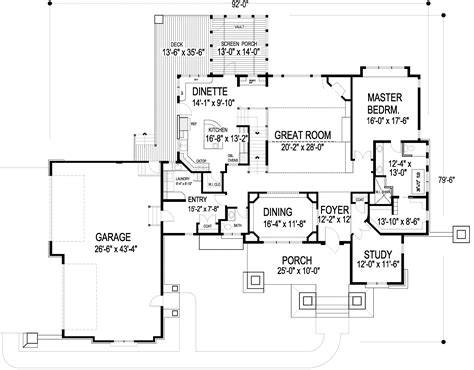 Craftsman Gem First Floor Plan SDL Custom Homes