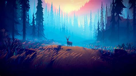 Illustration Video Game Art Deer Forest Trees Among Trees Wallpaper