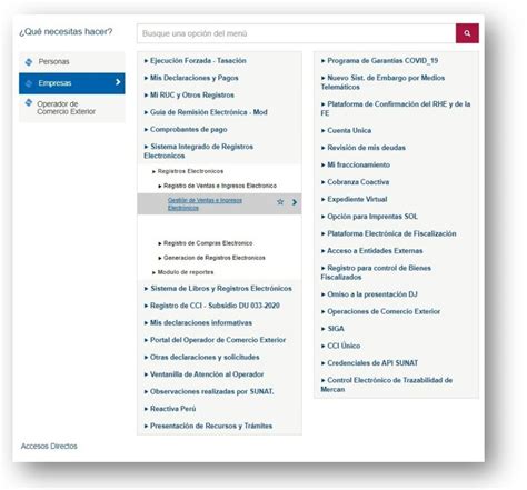 Formas de acceso al SIRE Comprobantes de Pago Electrónicos