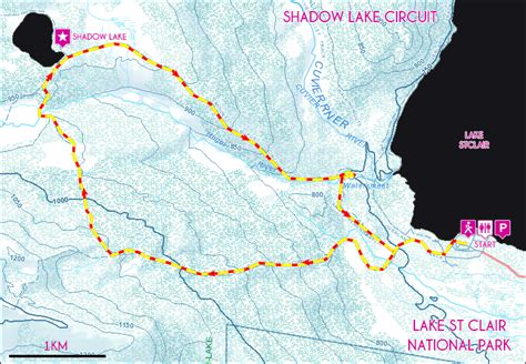 Shadow-Lake-Circuit Map – TasTrails.com