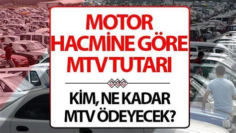 Motorlu Taşıtlar Vergisi MTV 2024 oranları Motorlu Taşıtlar Vergisi