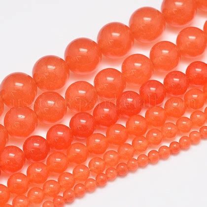 Natural Dyed Malaysia Jade Bead Strands Round Tomato Mm Hole