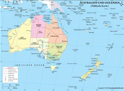 Politische Karte Australien Goudenelftal