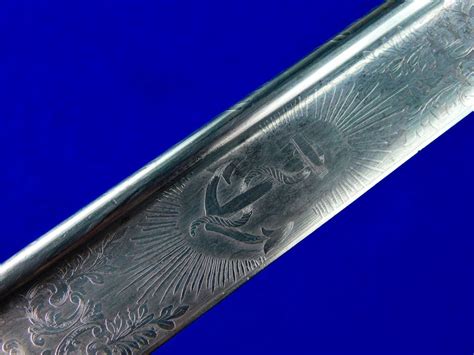 German Austrian Serbian Ww1 Navy Officers Engraved Wide Blade Quillba