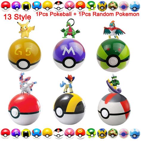 Pokemon Pokeball Includes Action Figure Free Shipping 13 Styles