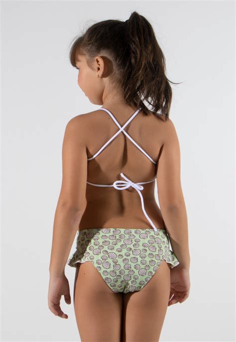 Biquíni Infantil Bella Fiore Modas Moda Praia Verão Cropped Estampado