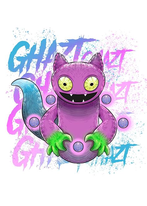 My Singing Monsters Ghazt Poster Picture Metal Print Paint By