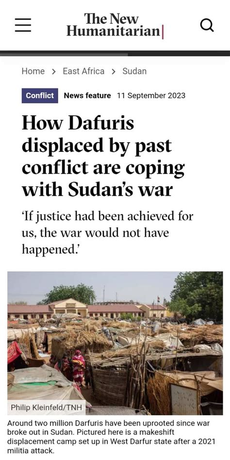 How Darfuris Displaced By Past Conflict Are Coping With Sudans War