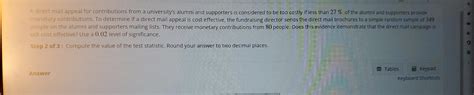 Solved A direct mail appeal for contributions from a | Chegg.com