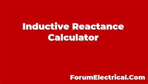 Inductive Reactance Calculator