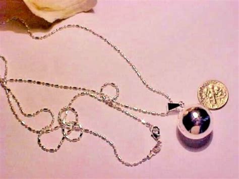 Sterling Silver Mm Chime Ball Bell Angel Caller Silver Inch