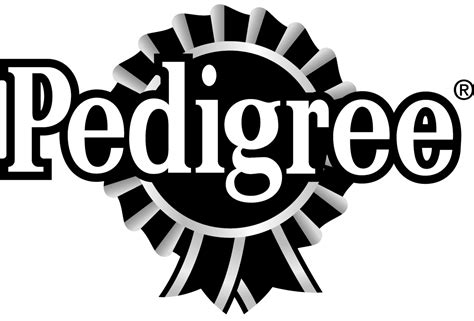 pedigree logo black  white brands logos