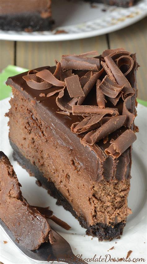 Triple Chocolate Cheesecake With Oreo Crust Omg Chocolate Desserts