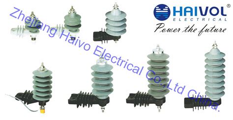 3 36kv Polymeric Lightning Arresters Surge Arrester With Gap Gap Less