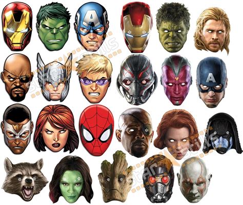 OFFICIAL Marvel Super Hero Card Party Face Masks Mask The Avengers HUGE