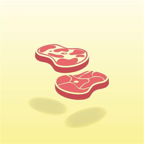 Premium Vector Beef Meat Steak Icon Design Vector Illustration