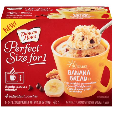 Duncan Hines Perfect Size For 1 Mug Cake Banana Bread Mix - Shop Baking ...