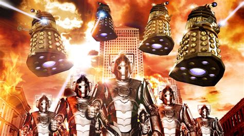 Doctor Who Cybermen and Daleks HD Wallpaper