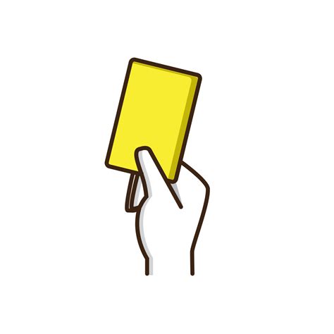 Vector Illustration Hand With Yellow Card Vector 13570321 Vector Art