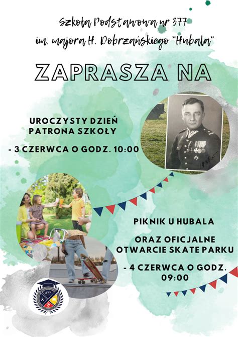 Zaproszenie na Dzień Patrona Szkoły oraz Piknik u Hubala Aktualność