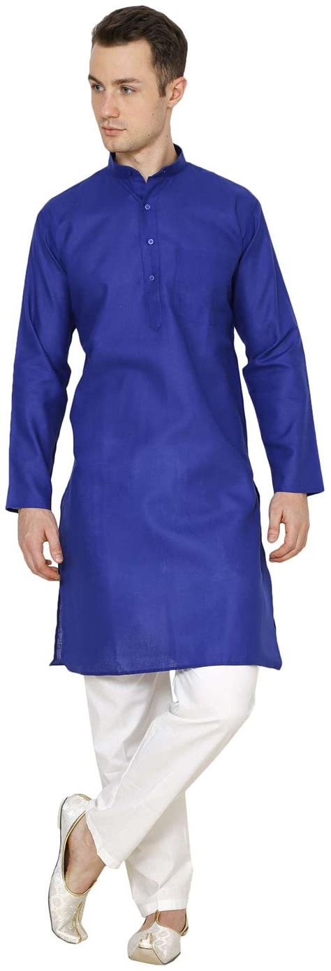 Buy Royal Kurta Men Blue Regular Fit Kurta Online At Low Prices In