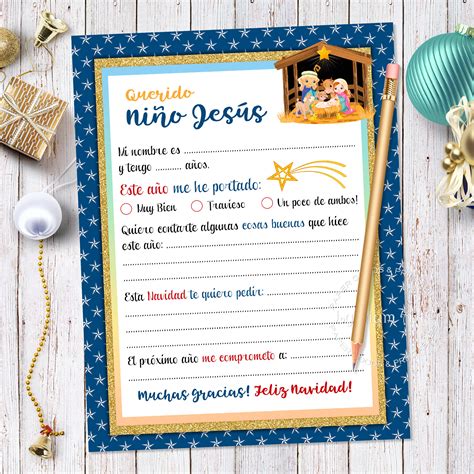 Carta Al NiÑo Jesus Con Sobre Imprimible Descarga Inmediata Etsy México