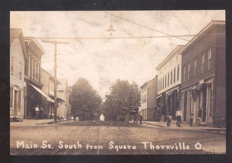 Real Photo Thornville Ohio South Main Street Square Stores Postcard