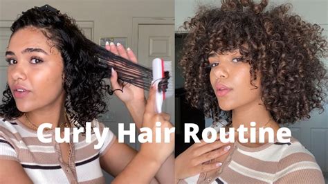 Curly Hair Routine 3b 3c How To Get Definition And Volume Youtube