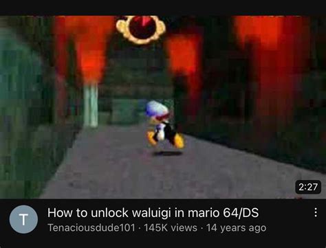 Waluigi In Super Mario 64 Ds Unlock