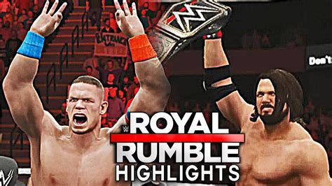 Wwe Royal Rumble 2017 John Cena Vs Aj Styles Highlights Wwe World