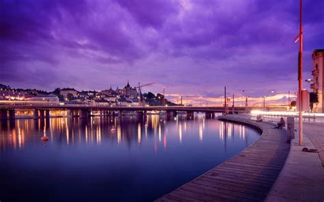 Dusk landscape-Stockholm Sweden landscape photography HD wallpaper View ...