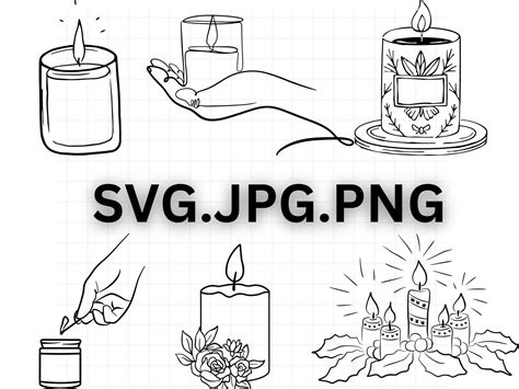 Candle Svg Candle Svg Bundle Candle Cricut Candle Clipart Candle Cut