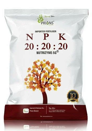 Bio Tech Grade Packaging Size 1 Kg Water Soluble Fertilizer Master Npk 20all For Agriculture