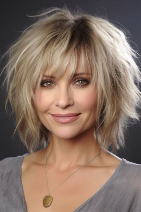 Classic Short Haircuts For Older Women Messy Short Hair Shaggy