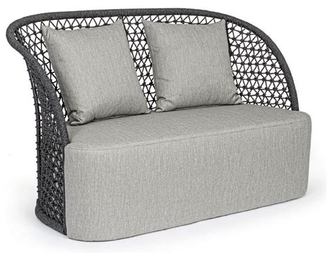 Casa Padrino Luxus Gartensofa Mit Kissen Grau Anthrazit 150 X 81 X H