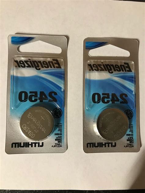 10 Pcs Energizer CR2450 ECR2450 2450 Lithium Coin Cell Butt