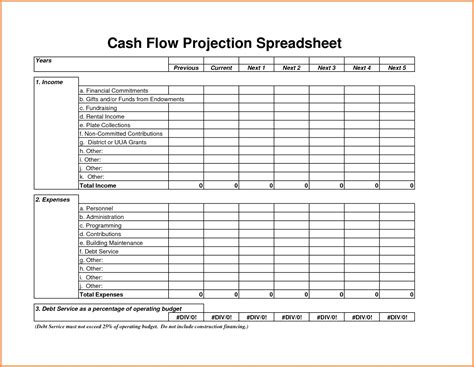 pro forma spreadsheet db excelcom