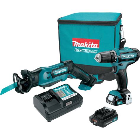 Makita 12v Max Cxt Lithium Ion Cordless Recipro Saw And Drill Driver Combo Kit Ebay