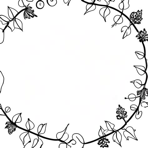 Vine Half Circle Coloring Page · Creative Fabrica